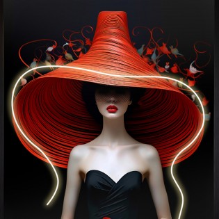 Cuadro con luz LED Tocado (80x120cm.)