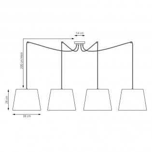 Lámpara de techo Astoria Mix (4 luces)
