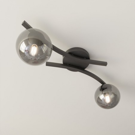 Plafón de techo Terima Grafito (2 luces)