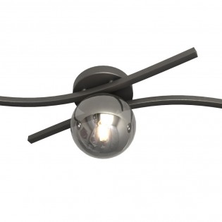 Plafón de techo Terima Grafito (3 luces)