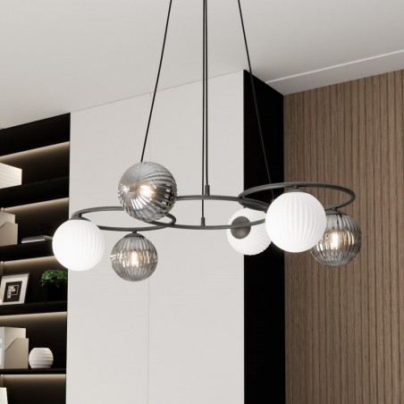 Lámpara colgante Pensal Mix (6 luces)