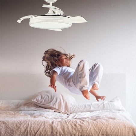 Ventilador LED aspas retráctiles Anemoi CCT (72W)