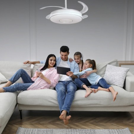 Ventilador LED aspas retráctiles Sotovento CCT (72W)