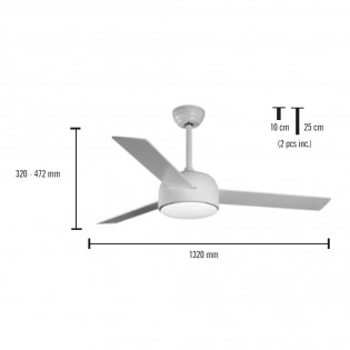 Ventilador de techo LED Pampero CCT Dim (18W)