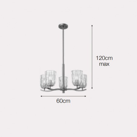 Lámpara de araña Chester (6 luces)