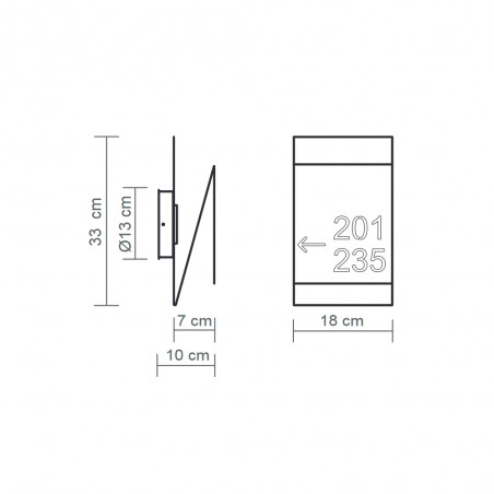 Aplique de pared Zeta Señal