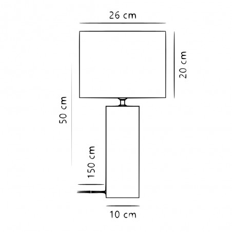 Lámpara de mesa Antiga
