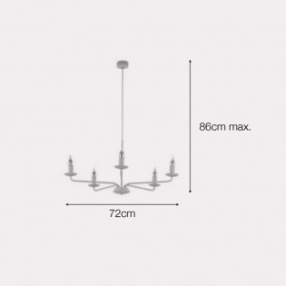Lámpara de araña Odine (5 Luces)