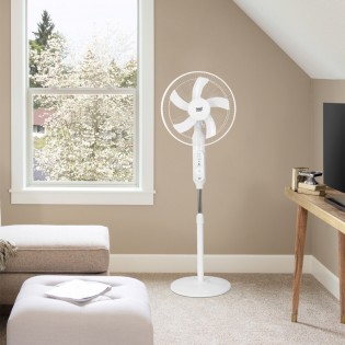 Ventilador de pie con panel...