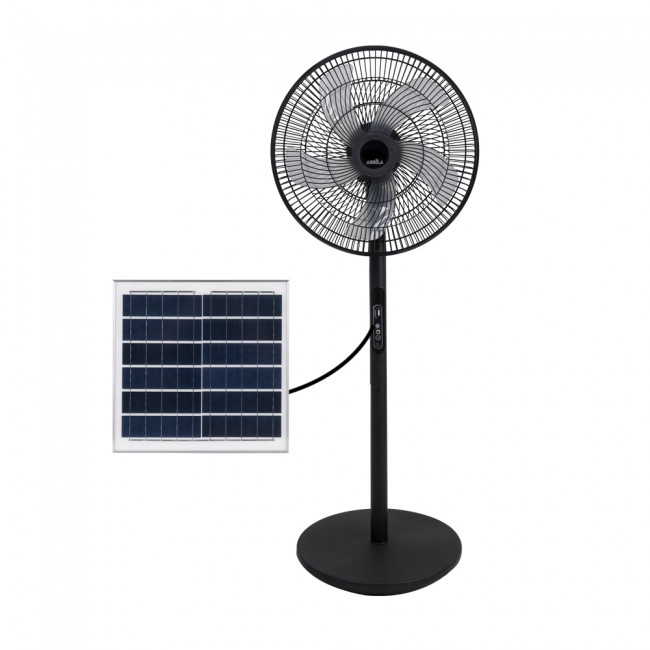 Ventilador de pie con panel solar Rialto (30W)