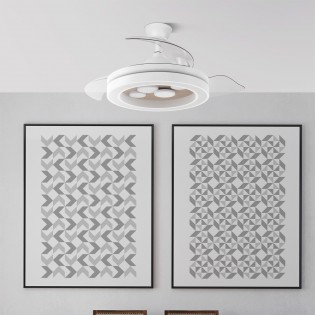 Ventilador de techo LED aspas plegables Cupido CCT Smart (55W)