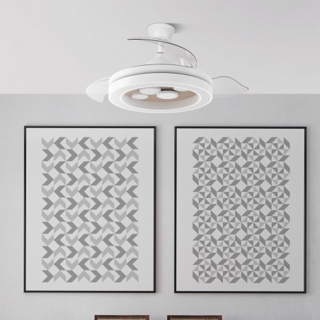 Ventilador de techo LED aspas plegables Cupido CCT Smart (55W)
