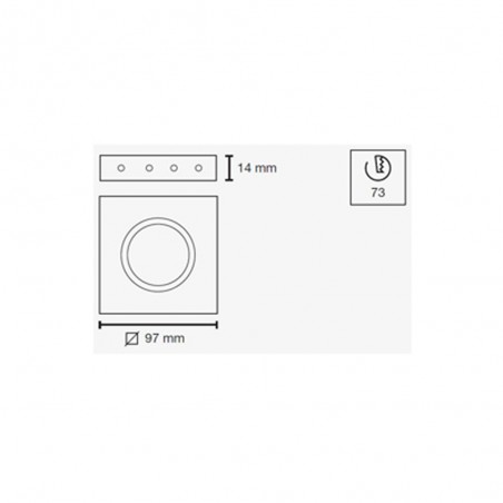 Empotrable basculante cuadrado Horus Cromo
