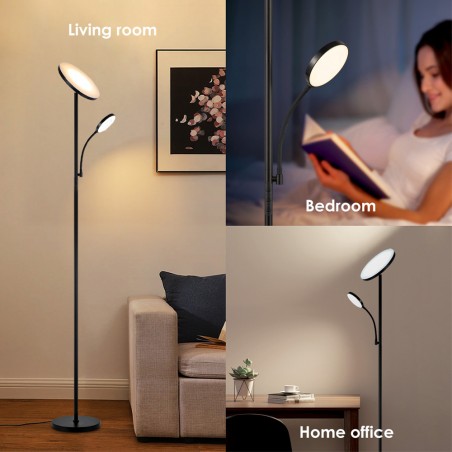 Lámpara de pie LED Brenan CCT Dim (30+6W)