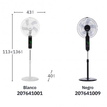 Ventilador de pie Rodium (45W)