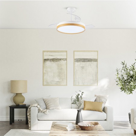 Ventilador LED aspas plegables Panam CCT Dim (72W)
