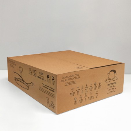 Ventilador LED con aspas retráctiles Astor CCT Dim (45+9W)