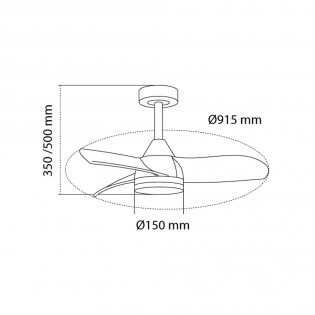 Ventilador de techo LED Byan Exterior CCT Dim (22W)