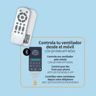 Ventilador LED aspas retráctiles Charly Evo CCT Dim Smart (72W)