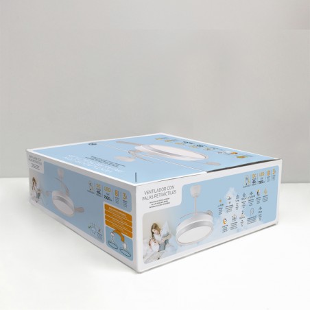 Ventilador LED aspas retráctiles Charly Evo CCT Dim Smart (72W)