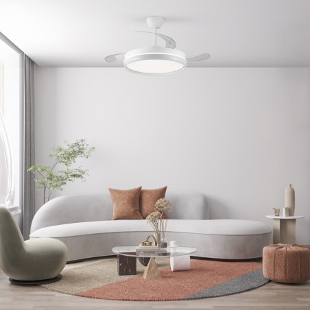 Ventilador LED aspas retráctiles Charly Evo CCT Dim Smart (72W)