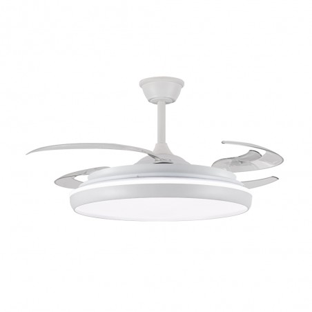 Ventilador LED aspas retráctiles Charly L CCT Dim (80W)