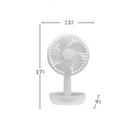 Miniventilador recargable con USB Lemosin (5W)