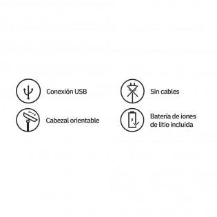 Ventilador con pinza y batería recargable Peñafiel (5W)