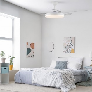 Ventilador LED con aspas retráctiles Covery Evo CCT Dim Smart (72W)