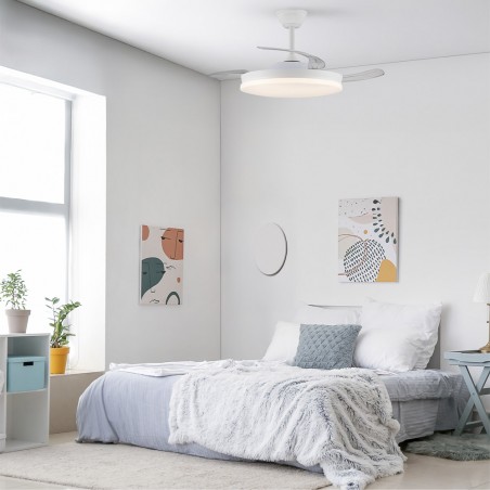 Ventilador LED con aspas retráctiles Covery Evo CCT Dim Smart (72W)