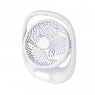 Ventilador recargable con luz LED y USB Aguila (5W)
