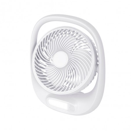 Ventilador recargable con luz LED y USB Aguila (5W)