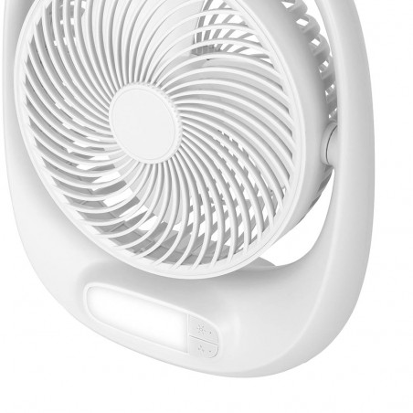 Ventilador recargable con luz LED y USB Aguila (5W)
