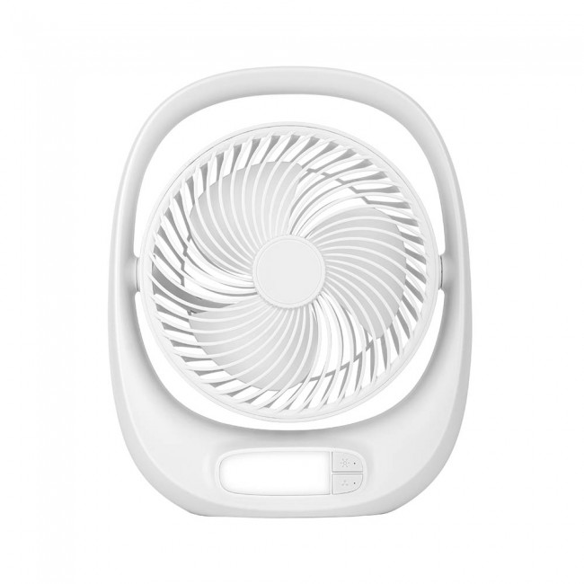 Ventilador recargable con luz LED y USB Aguila (5W)