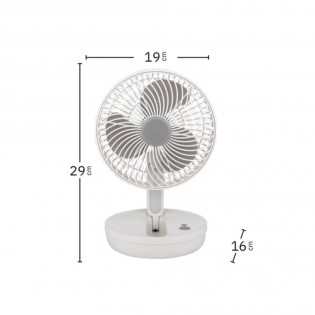 Ventilador con batería recargable y USB Pacheco (5W)