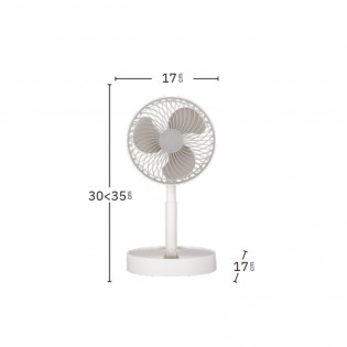 Ventilador con batería recargable y USB Jerico (5W)