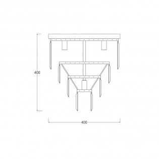 Plafón de techo Amedeo (5 luces)