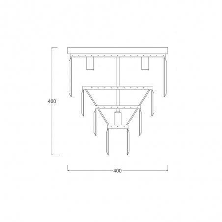Plafón de techo Amedeo (5 luces)