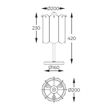 Lámpara de mesa Nira (3 luces)