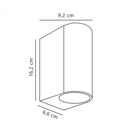 Aplique de pared de exterior Dion (2 luces)