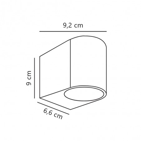 Aplique de pared de exterior Dion