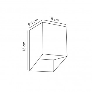 Aplique de pared de exterior Nico Square