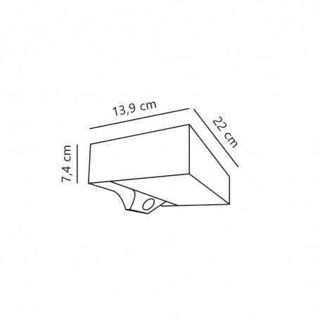 Aplique solar LED con sensor de movimiento Monay Square (5W)