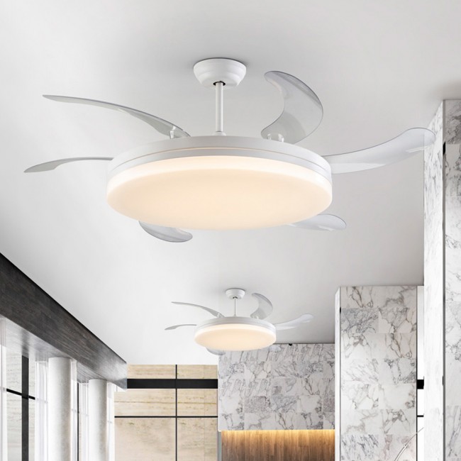 Ventilador LED aspas retráctiles Vento Maxi CCT Dim (70W)