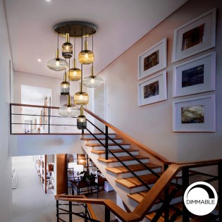 Lámpara colgante Norma (9 luces)