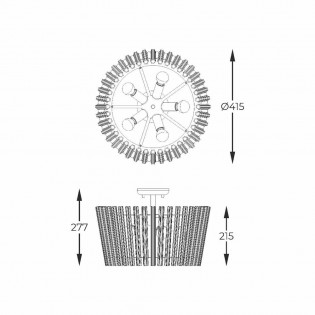 Plafón de techo Bach (5 Luces)