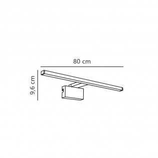 Aplique LED para baños Marlee 80 3000K (11.50W)
