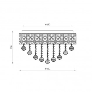 Plafón de techo Capri (9 Luces)