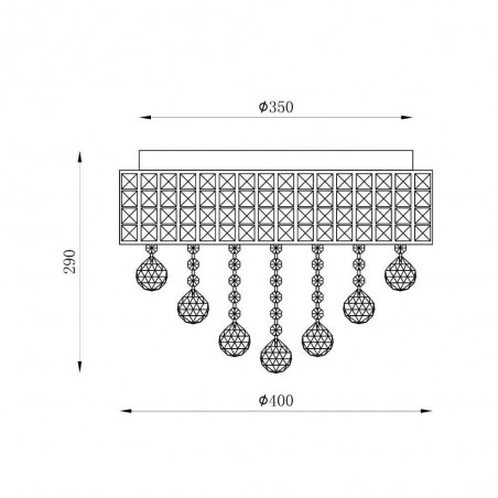 Plafón de techo Capri (6 Luces)