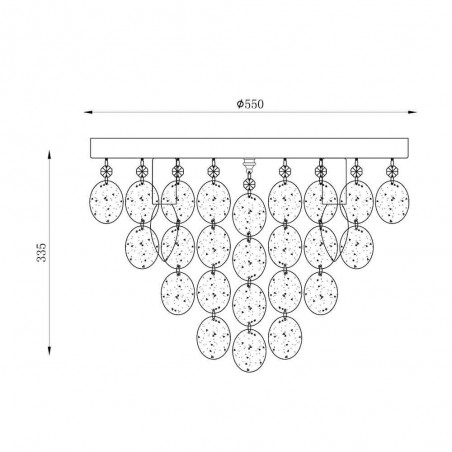 Plafón de techo Pardo (8 Luces)